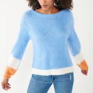 NINE WEST  color block sweater